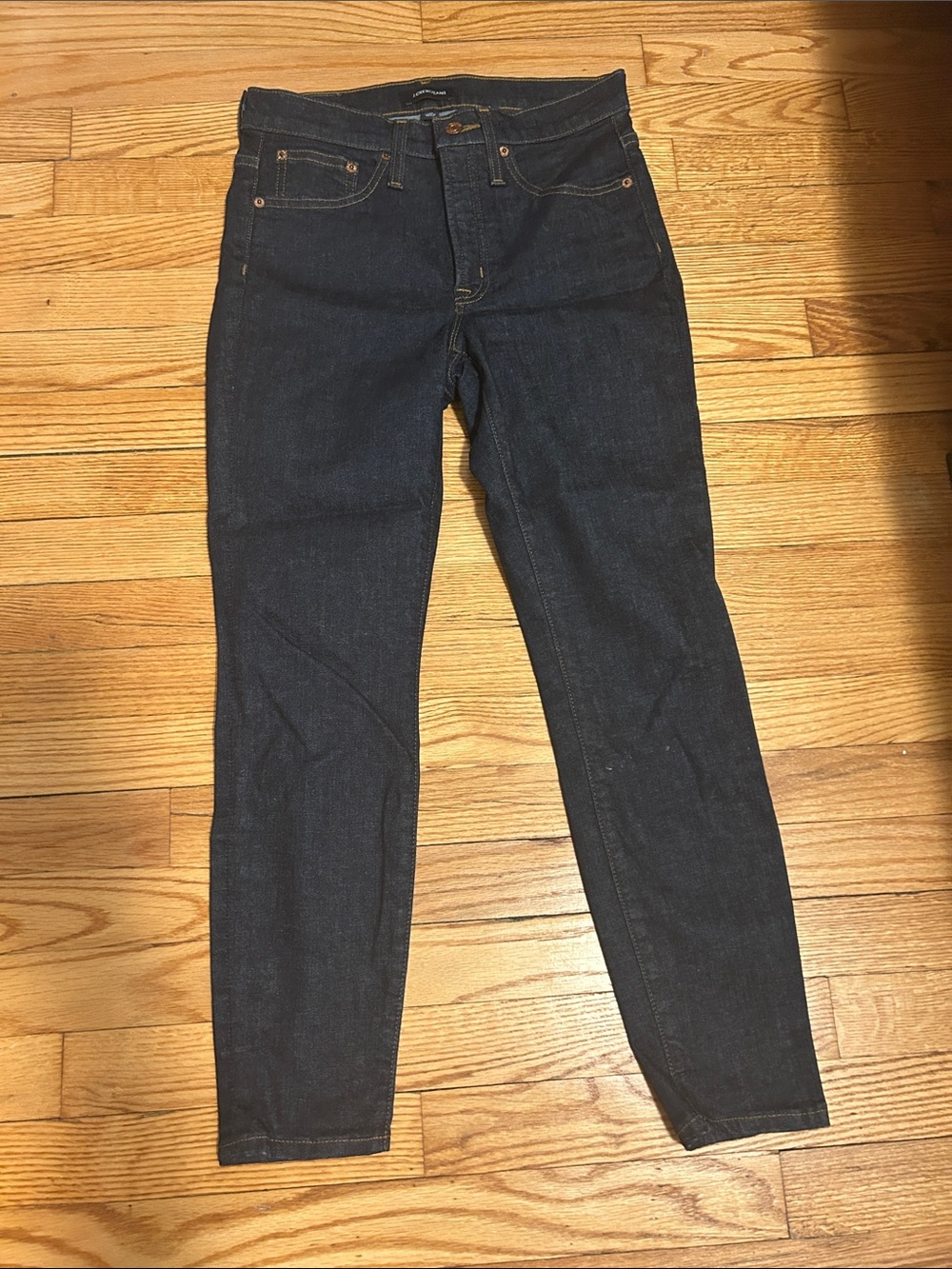 J. Crew 9” High-Rise Toothpick Dark Indigo Jeans